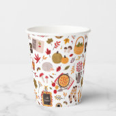 Gobelets En Papier Cozy Fall Icons & Harvest Whimsy (Verso)