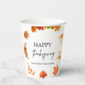 Gobelets En Papier Cozy Fall Thanksgiving Dinner Party (Verso)