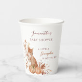 Gobelets En Papier Cozy Neutral Woodland Fox Pumpkin Party (Verso)