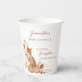 Gobelets En Papier Cozy Neutral Woodland Fox Pumpkin Party (Recto)