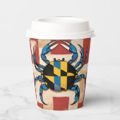 Gobelets En Papier Crabe bleu du Maryland (Verso)