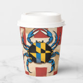 Gobelets En Papier Crabe bleu du Maryland (Recto)