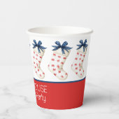Gobelets En Papier Crabe rouge côtier Prise de Noël (Verso)