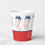 Gobelets En Papier Crabe rouge côtier Prise de Noël (Recto)