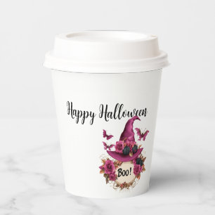 Gobelets En Papier Crâne de cuisine "Happy Halloween" Mug de voyage
