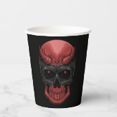 Gobelets En Papier Crâne d'Halloween effrayant (Recto)
