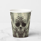 Gobelets En Papier Crâne effrayant (Verso)