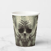 Gobelets En Papier Crâne effrayant (Recto)