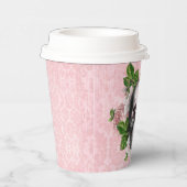 Gobelets En Papier Crâne gothique aux roses roses roses (Droite)