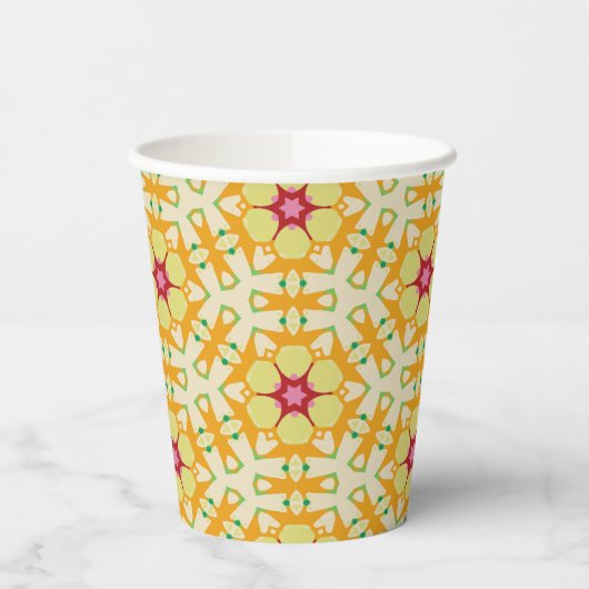 Gobelets En Papier Cravate arc-en-ciel géométrique Mandala 8 Motif (Gauche)