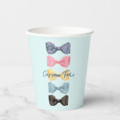 Gobelets En Papier Cravates Bow personnalisés (Recto)
