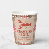 Gobelets En Papier Crawfish Boil Homard Engagement Partie Rustique (Verso)