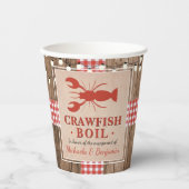 Gobelets En Papier Crawfish Boil Homard Engagement Partie Rustique (Recto)