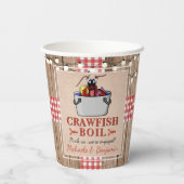 Gobelets En Papier Crawfish Boil Homard Rustic Engagement Party (Verso)