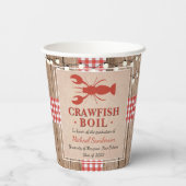 Gobelets En Papier Crawfish Boil Homard Rustic Graduation Party (Verso)