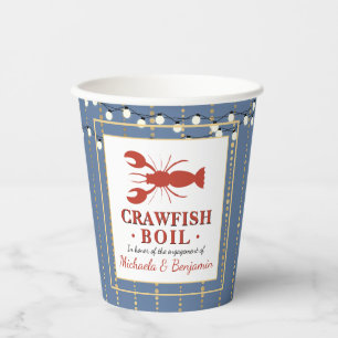 Gobelets En Papier Crawfish Boire de fruits de mer Blue Engagement Pa