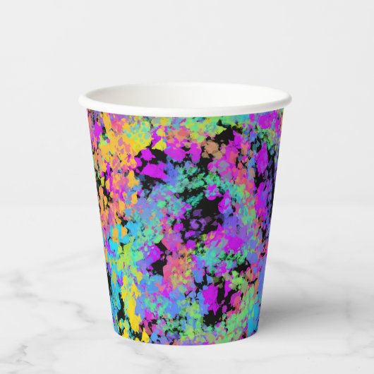 Gobelets En Papier crayon fondu multicolore : (Recto)