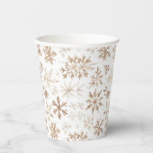 Gobelets En Papier Cream White Snowflakes Christmas (Droite)