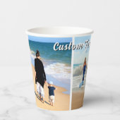 Gobelets En Papier Create Your Photo Collage Paper Cups Custom Text (Recto)