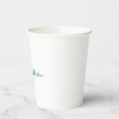 Gobelets En Papier Créatif tendance nom propre blanc bleu océan (Gauche)