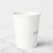 Gobelets En Papier Créatif tendance nom propre blanc bleu océan (Droite)
