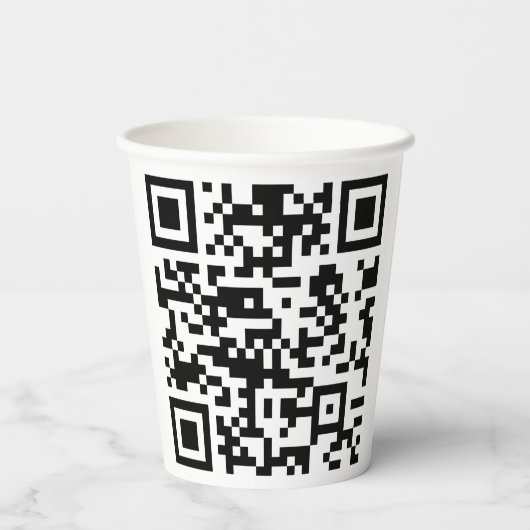 Gobelets En Papier Création instantanée de code QR (en entrant votre  (Verso)