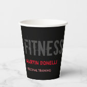 Gobelets En Papier Créative Retro Black Grey Dynamic Personal Trainer (Recto)