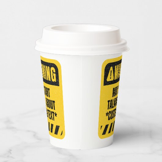 Gobelets En Papier Créez votre propre avertissement ! Peut Commencer (Droite)