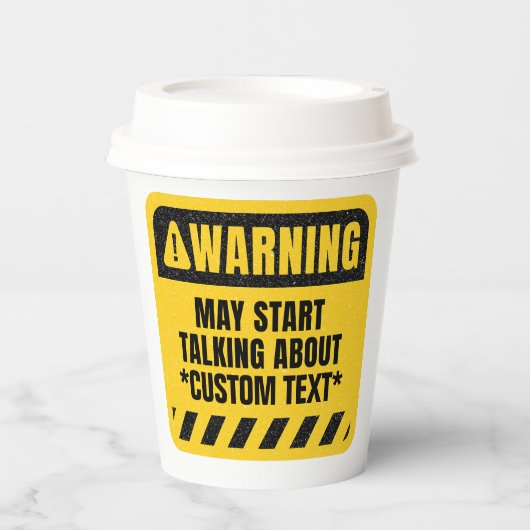 Gobelets En Papier Créez votre propre avertissement ! Peut Commencer (Recto)