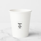 Gobelets En Papier Créez votre propre blanc (Recto)