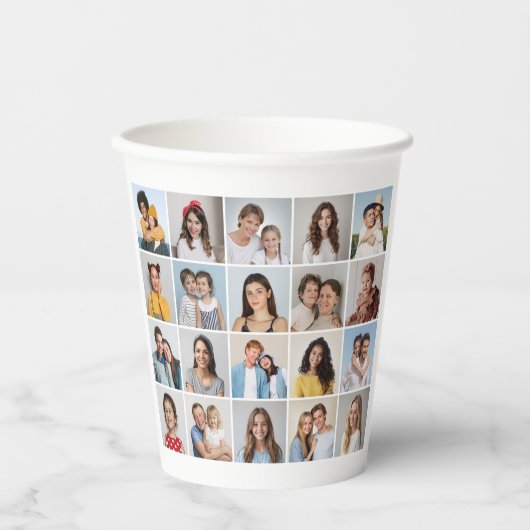 Gobelets En Papier Créez votre propre collection de photos 20 (Recto)