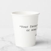 Gobelets En Papier Créez votre propre devis personnalisé (Recto)