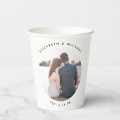 Gobelets En Papier Créez votre propre photo de mariage élégante perso (Verso)