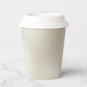 Gobelets En Papier Crème blanche Faux Mariage en cuir (Verso)