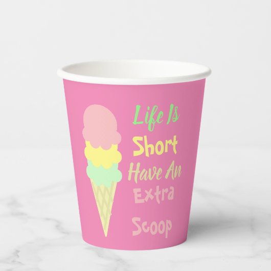 Gobelets En Papier Crème de glace extra Scoop (Recto)