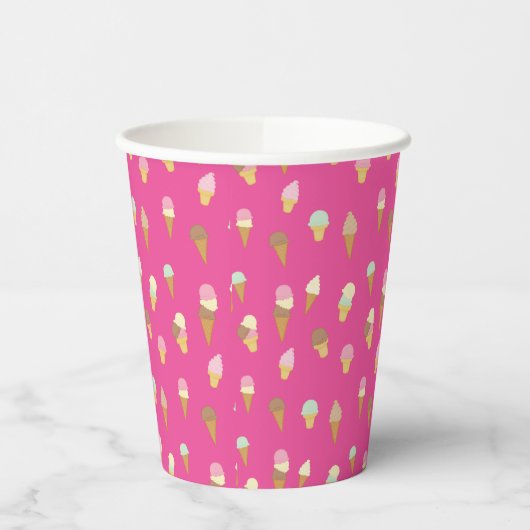 Gobelets En Papier Crème glacée (Gauche)