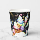 Gobelets En Papier Crème glacée douce et crémeuse (Recto)