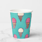 Gobelets En Papier Crème glacée fraise et vanille (Verso)