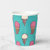 Gobelets En Papier Crème glacée fraise et vanille (Droite)