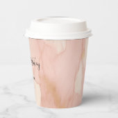 Gobelets En Papier Crème rose pâle blanc Or blanc (Gauche)