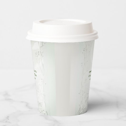 Gobelets En Papier Crescent Moon Frozen Fleurs sauvages Dîner de Noël (Gauche)