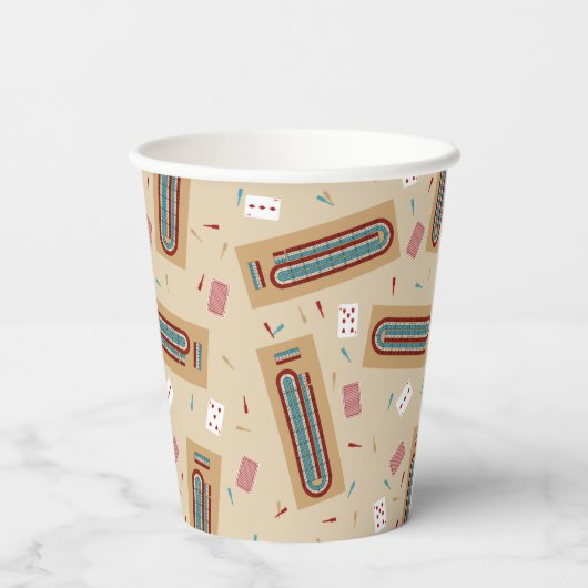 Gobelets En Papier Cribbage Game Thème Personnalisé Parti (Verso)