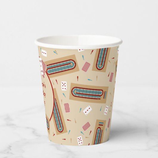 Gobelets En Papier Cribbage Game Thème Personnalisé Parti (Gauche)