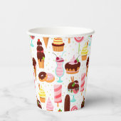 Gobelets En Papier Crie pour Ice Cream Girls Sweet mignonne Anniversa (Verso)