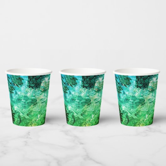 Gobelets En Papier Cristaux Verts (Multi)