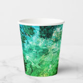 Gobelets En Papier Cristaux Verts (Recto)