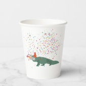 Gobelets En Papier Crocodile d'alligator - Animaux ayant une fête (Verso)
