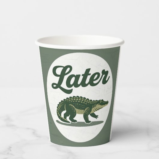 Gobelets En Papier Crocodile plus tard : Un adieu élégant (Verso)