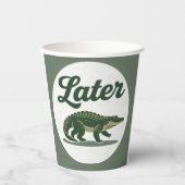 Gobelets En Papier Crocodile plus tard : Un adieu élégant (Recto)