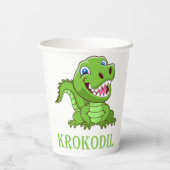 Gobelets En Papier crocodile vert (Verso)